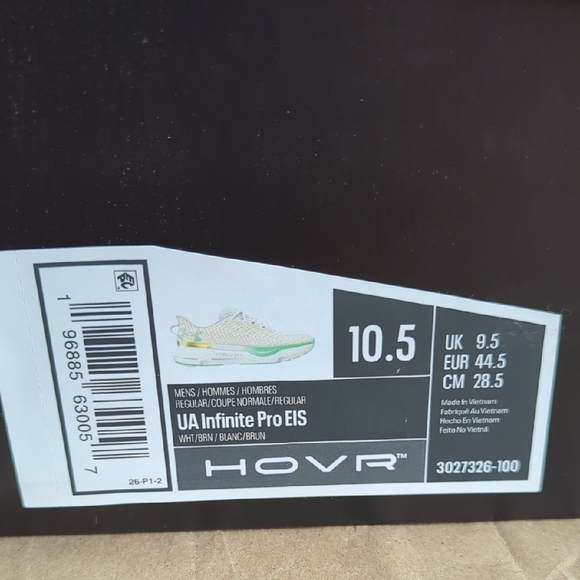 Under Armour Green and Cream Athletic Shoes - Picture 4 of 5